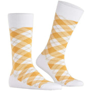 Burlington Tartan Socks - White