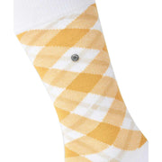 Burlington Tartan Socks - White