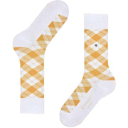 Burlington Tartan Socks - White