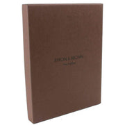 Byron and Brown Folding Nappa Leather 2 Fold 3.5 x 2.5 Travel Frame - Navy