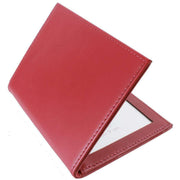 Byron and Brown Folding Nappa Leather 2 Fold 5 x 3.5 Travel Frame - Mulberry Red