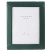 Byron and Brown Slim Classic Nappa Leather 8 x 6 Photo Frame - Green