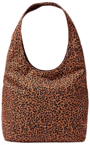 Roka Hoxton Large Cotton Canvas Shoulder Bag - Mini Leopard Brown