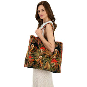powder-wild-woodland-owl-luxe-velvet-quilted-tote-bag---brown-34477999