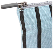 Roka Maida Vale Medium Cotton Canvas Pouch - Blue Stripe