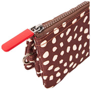 Roka Carnaby Small Recycled Canvas Wallet - Brown Spot