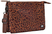 Roka Carnaby XL Recycled Canvas Crossbody Bag - Mini Leopard Brown