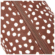 Roka Mayfair Small Cotton Canvas Wash Bag - Brown Dot