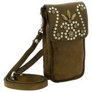 Campomaggi Siena Stud Phone Holder Bag - Military Green