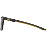 CAT Deep Square Rubber Textured Sunglasses - Black