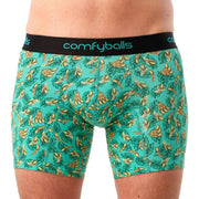 Comfyballs Cotton Long Boxer - Banana Green