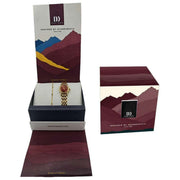 Danish Design Eloise Wrist Watch and Bracelet Set - Gold/Burgundy