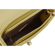 David Jones Small Full Flap Turnlock Across Body Bag - Lemon Green