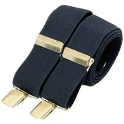 David Van Hagen Standard 35mm Braces - Navy/Gold