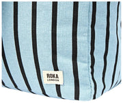 Roka Sloane Medium Cotton Canvas Shoulder Bag - Blue Stripe