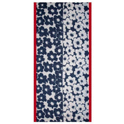 Dents Abstract Floral Print Lightweight Scarf - Navy Blue