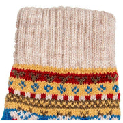 Dents Abstract Half Finger Knitted Gloves - Oatmeal Beige