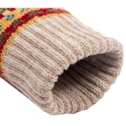 Dents Abstract Half Finger Knitted Gloves - Oatmeal Beige