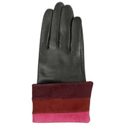 Dents Elodie Touchscreen Leather Gloves - Black/Pink