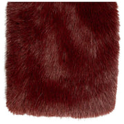 Dents Fingerless Faux Fur Mittens - Burgundy