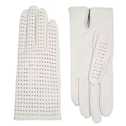 Dents Florence Perforated Leather Gloves - Pearl Cream