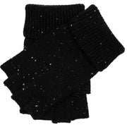 Dents Lymington Fingerless Knitted Gloves - Black