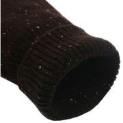 Dents Lymington Fingerless Knitted Gloves - Chocolate Brown