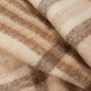 Dents Plaid Check Blanket Tassel Scarf - Camel Beige