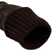 Dents Serena Quilted Chevron Fingerless Leather Gloves - Mocca Brown