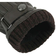 Dents Sherborne Knitted Cuff Touchscreen Leather Gloves - Brown