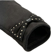 Dents Touchscreen Velour-Lined Faux Suede Gloves - Black