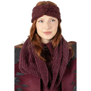 dents-feather-yarn-knitted-snood---damson-burgundy-34493001