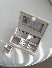 Stackers Luxury Photo Jewellery Box - Oatmeal Cream