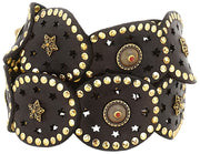 Campomaggi Bella Di Notte Stud Leather Belt - Brown