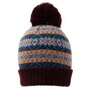 dents-jacquard-fair-isle-knitted-bobble-hat---damson-burgundy-34493014