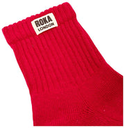 Roka Windsor Solid Crew Socks  - Scarlet