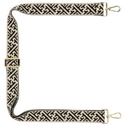 Elie Beaumont Bag Strap - Black/Ivory Maze