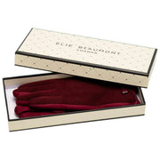 Elie Beaumont Herringbone Gloves - Burgundy