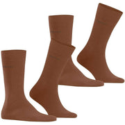 Esprit Basic Uni 2 Pack Socks - Rosewood Brown