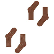 Esprit Fine Dot 2 Pack Socks - Rosewood Brown