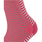 Esprit Fine Line 2 Pack Socks - Pink