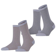 Esprit Fine Line 2 Pack Socks - Purple