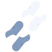 Esprit Fine Rhomb 2-Pack Sneaker Socks - Light Blue/White