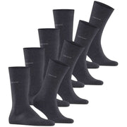 Esprit Solid 4 Pack Socks - Anthracite Mel Grey