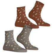 Esprit Twig Short 2 Pack Socks - Brown