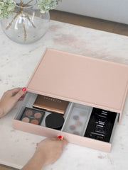 Stackers Supersize Drawer Makeup Organiser - Blush/Gold