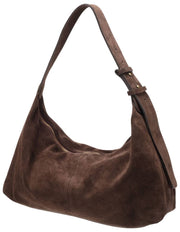 Elie Beaumont Suede Slouch Bag - Chocolate Brown