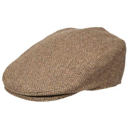 dents-thirlmere-herringbone-tweed-flat-cap---brown-34491091