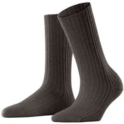 Falke Cosy Wool Boot Socks - Dark Brown