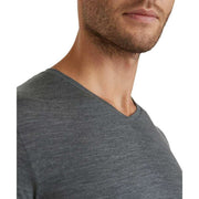 Falke Daily ClimaWool V-Neck T-Shirt - Dark Grey Heather